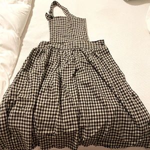 Penafore In gingham print below the knee dress